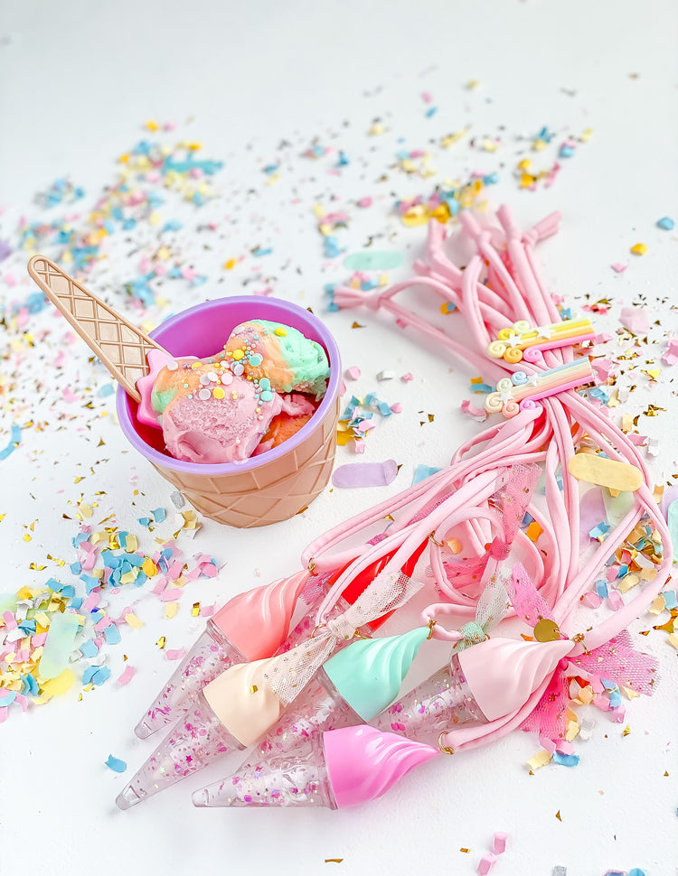 Ice Cream Cone Lip Gloss Necklace