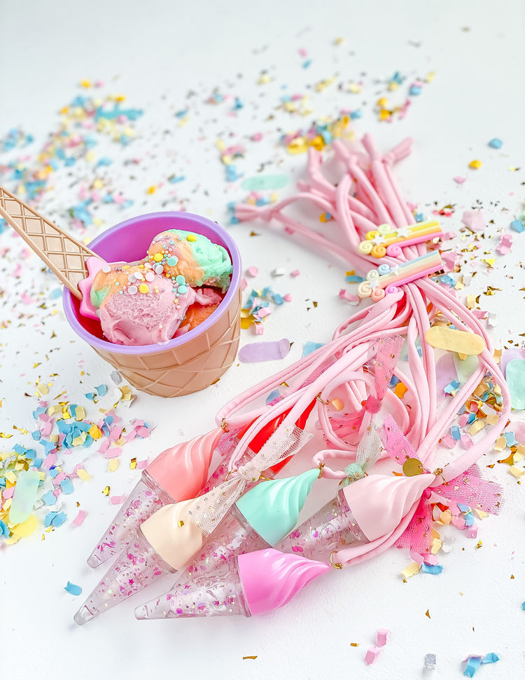 Ice Cream Cone Lip Gloss Necklace