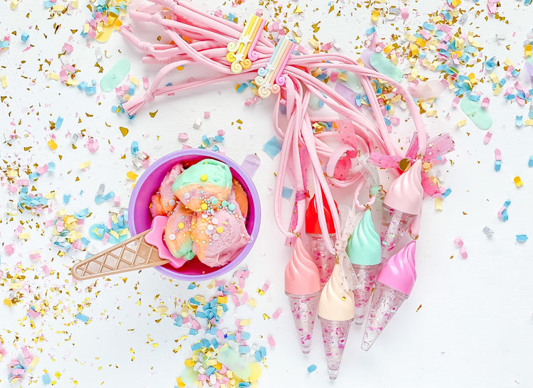 Ice Cream Cone Lip Gloss Necklace